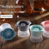 Silicone Ice Cube Molds & Trays Creative Hockey Shaped Ice Maker For Whiskey Beverages Pure Water - Large Round Sphere Ice Box Flexible