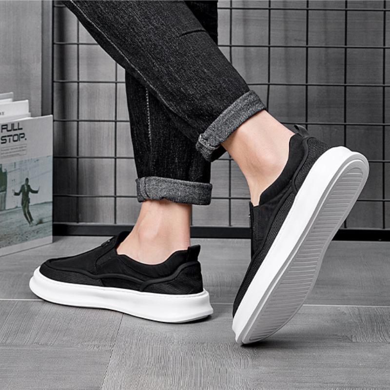 British Style Classic Men's Loafers Black Platform Slip On Casual Shoes Business Formal Shoes for Men Zapatos Casuales De Hombre
