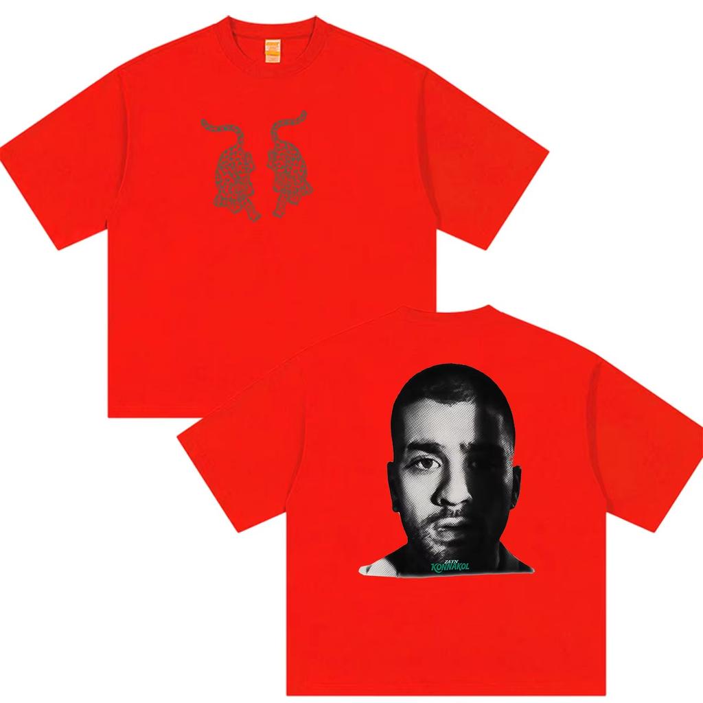 Vintage Hip Hop Short Sleeve Streetwear T-Shirt, Zayn Malik Konnakol 2026 Album Printed Graphic T-shirt