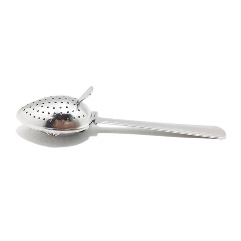 

Portable Stainless Steel Tea Filter Loose Leaf Tea Infuser Strainers Reusable Interval Diffuser Tea Partition Spoon срібний