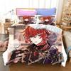 3D Game Genshin Impact Beding Sets Keqing Xiao Soft Duvet Cover Set 3 Pieces Young Boys Adult Peoples Single Ful Quen King-Sized Dimensionsd Dimension