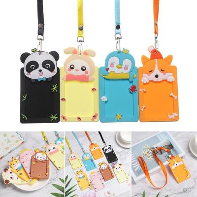 Office Supplies Badge Protector Cover Cute Animal Name Card ID Card Pouch Card Sleeve Card Holders