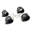 SacKnove Flirt SM Sex Toy Neck Back Restraint Bedroom Lockable Key Chain Bondage Gear Adjustable PU Leather Handcuffs for Woman