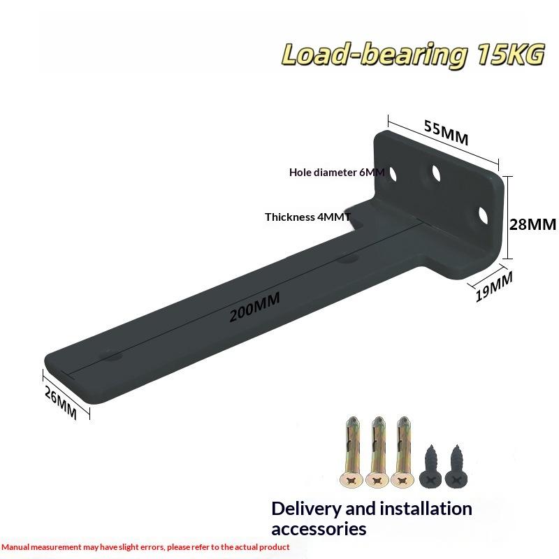 1 Ensemble Supports d'Étagère Robustes en Forme de L pour Cloison Support Métallique Industriel Support Mural Étagère Fixe Avec Vis