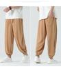 2024 Men's Cotton Linen Athletic Long Pants: Plus Size, Casual Elastic Waist.