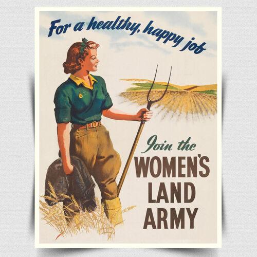 Join the Womens Land Army METAL Sign Wall Plaque poster print WW MemorabiliaAluminum 20x30cm(7.8x11.8inch)