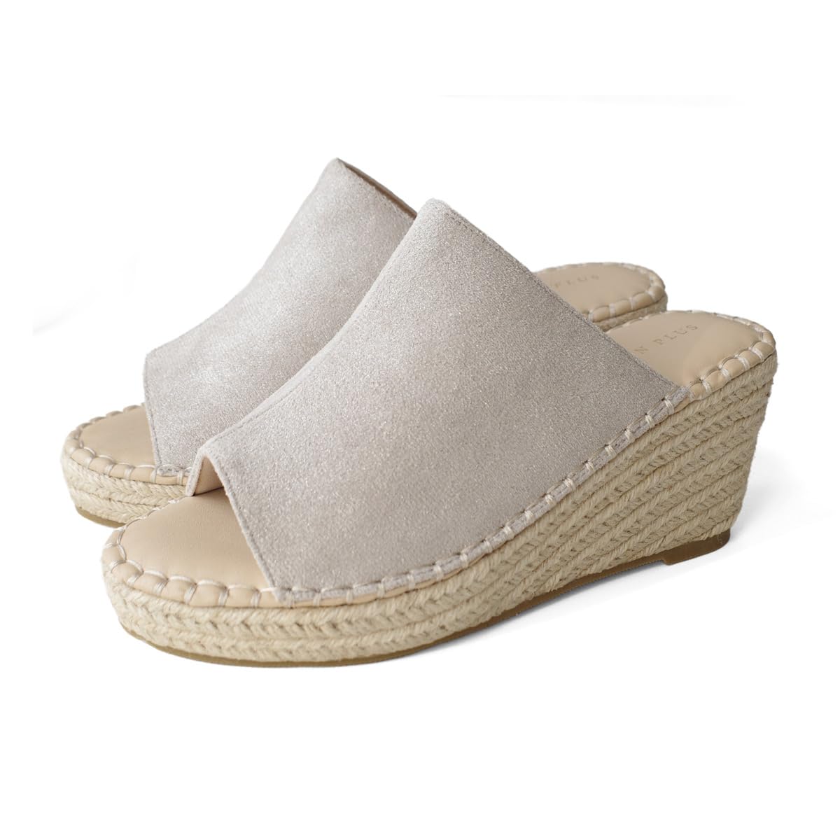 

Amiami Клоги на джутовой танкетке Летние сандалии на платформе с размером FX010 Женские сандалии, Сандалии, Каблук 7,5 см, (Серебряный Глиттер, 22,5 см)