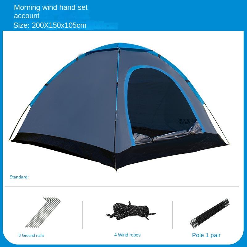 Utendørstelt 2-3-4 personer enkelt dobbelt tykt regntett håndtilpasset utendørs camping Ultra-lett myggsikker