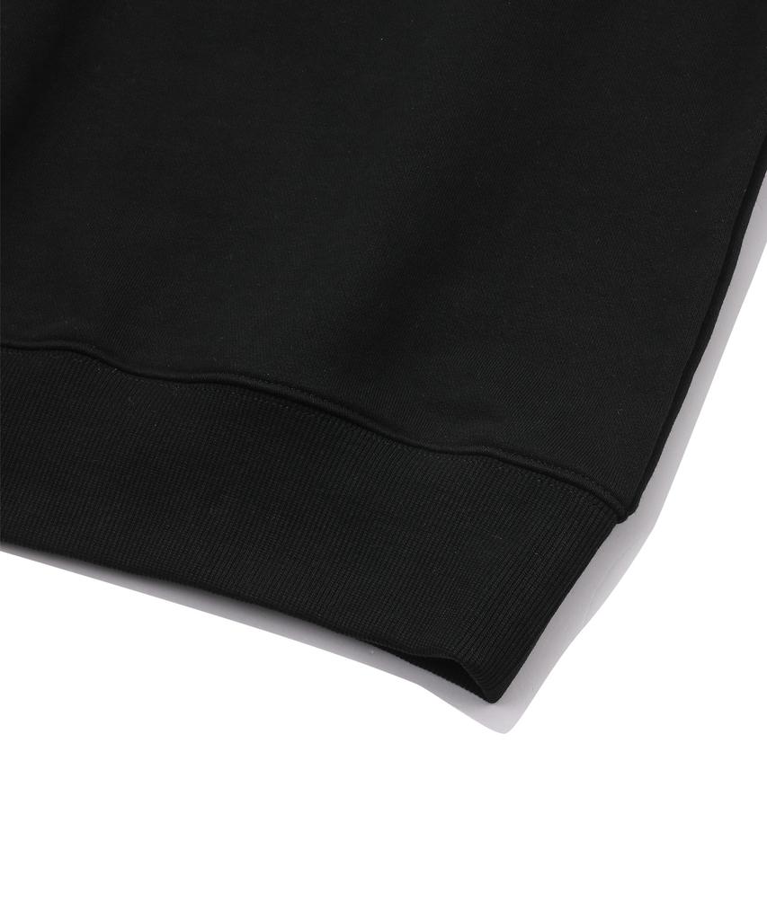 BEENTRILL Essential Hashtag Half Zip Sweatshirt (Black)