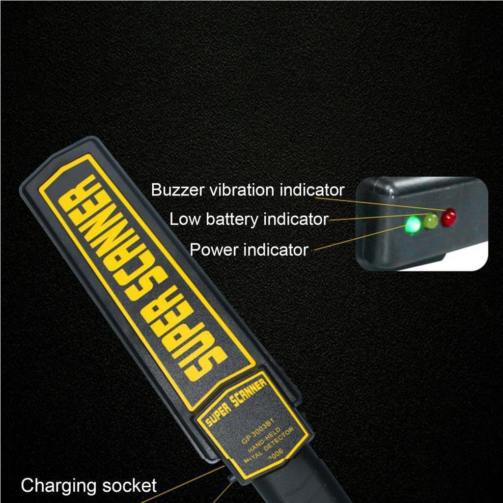 Sound Vibration Double Alerts Body Security Scanner Portable Handheld High Precision Metal Detector