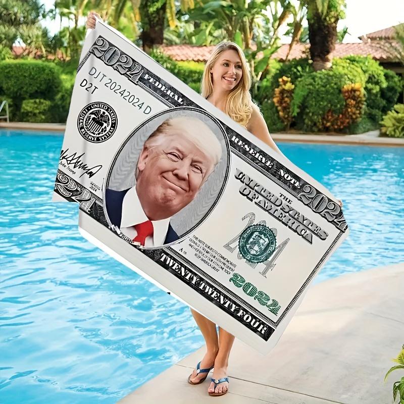 Shanika Chen Dollar Bill Beach Towel: Unique, Eye-Catching Design Bringing Quirky Charm And Conversation Starters To Your Bold Style