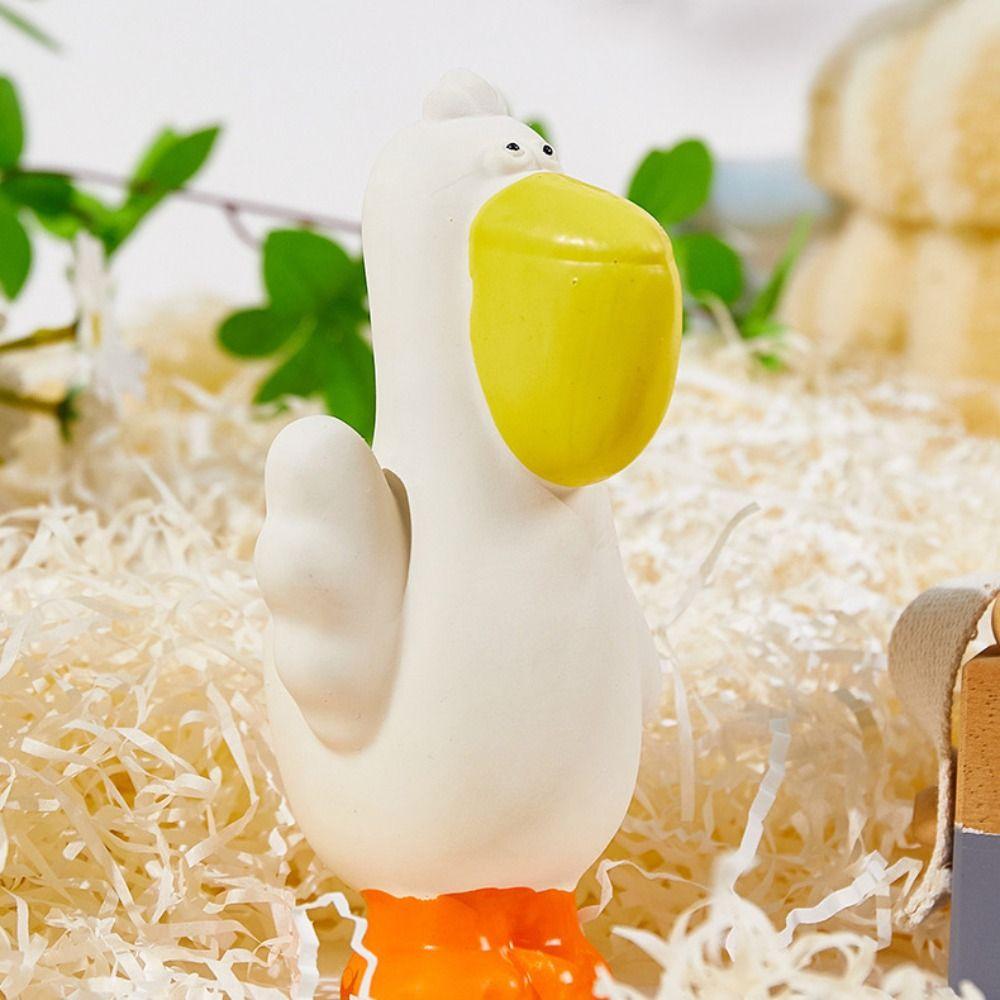 Cartoon Pet Latex Toys Pelican Shape Squeaky Dog Toys Funny Teeth Grinding Toys  for Cats and Dogs