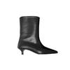 Womens Pointed Toe Low Heel Ankle Boots Retro French Style Wide Opening Fall Winter Fashion
