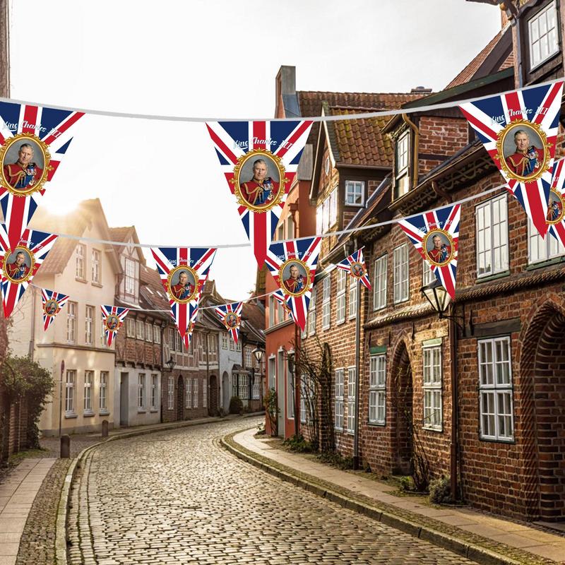 King Charles Bunting New King Charles Union Jack Flag King Flag 8.2ft King Charles 3rd Coronation Flag Our New King To Be Large