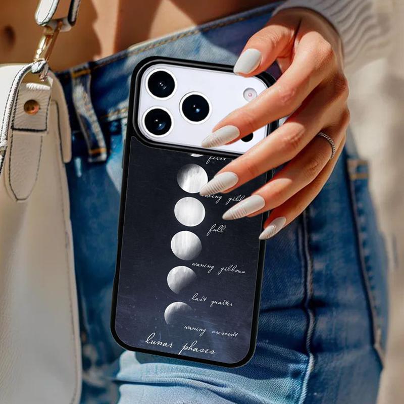 Moonlight Moon phases Phone Case For iPhone 17 Air 14 15 13 12 Max Cover For Apple 16e 11 Pro Max Plus Coque