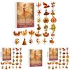 Christmas Countdown Calendar With Maple Leaf Girl And Ballet Dancer Acrylic Holiday Decor For Parties