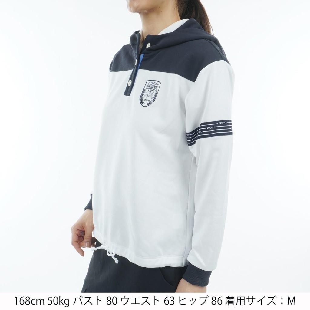 Sweatshirt Hoodie with Brand Golf Underwear LL [Pin Apparel] Women's (Pullover Logo) / / 622-5162104 030_White