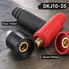 European Style Welder Quick Connectors Insulated Rubber Shell Brass Fittings For Industrial Welding Repair