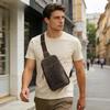 Men's Multi-functional Portable Crossbody Bag for Casual Wear Genuine Leather Front Bag Shoulder Bag