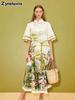 Casual Fashion Linen Shirt Collar Cardigan Long Dress