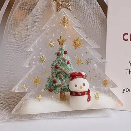 Christmas Gift Bag Organza Bag with Golden Star Xmas Tree Decor Small Mesh Drawstring White Sheer Wedding Party Favor Bag