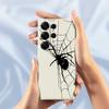 For Samsung Galaxy S25 Ultra Case Spider Pattern Printing Straight Edge TPU Phone Back Cover