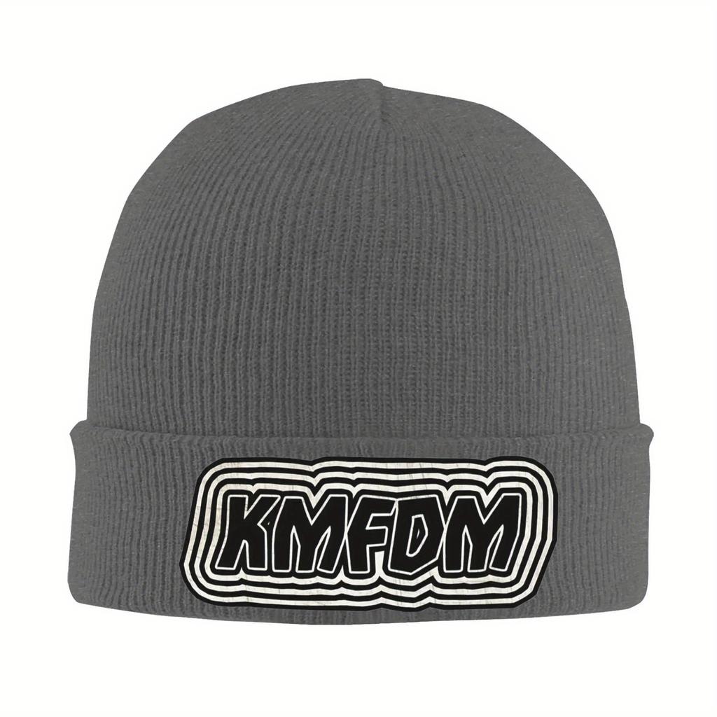 KMFDM rock band  Knitted Hat Women's Unisex's Beanies Autumn Winter Hats Acrylic  Warm Melon Cap