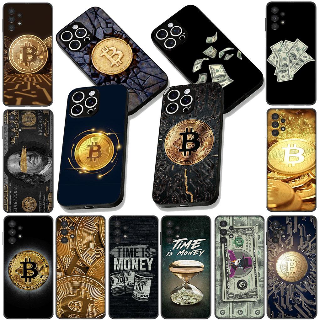 Cover for Samsung Galaxy S22 S21 S20 FE Ultra Plus A35 A36 A55 A37 A33 A34 A57 Coque Phone Case Bitcoin BTC Money 100 Dollars