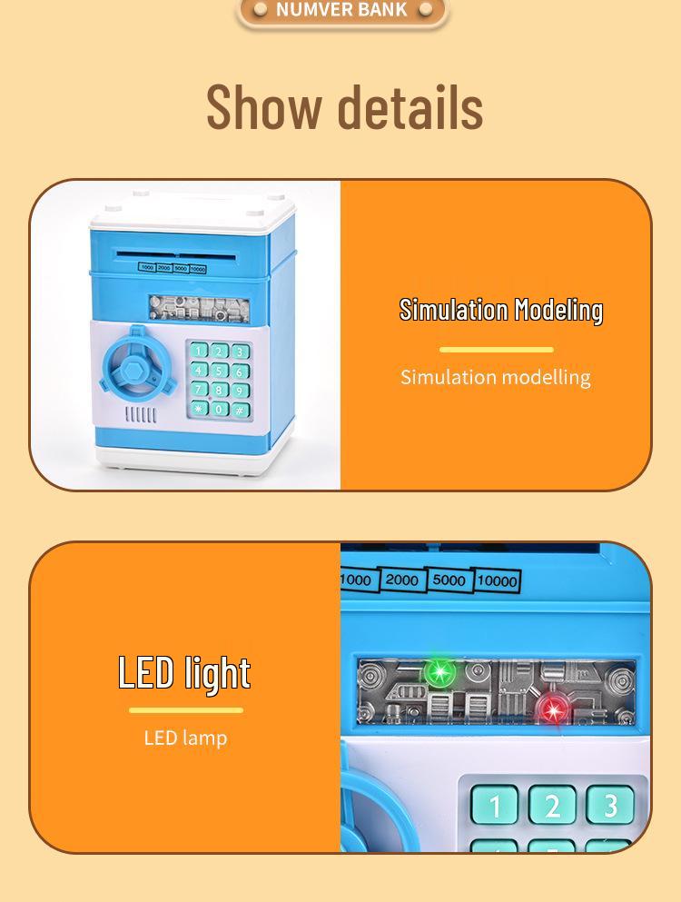 Children's Fun Electric ATM Piggy Bank with Combination Lock