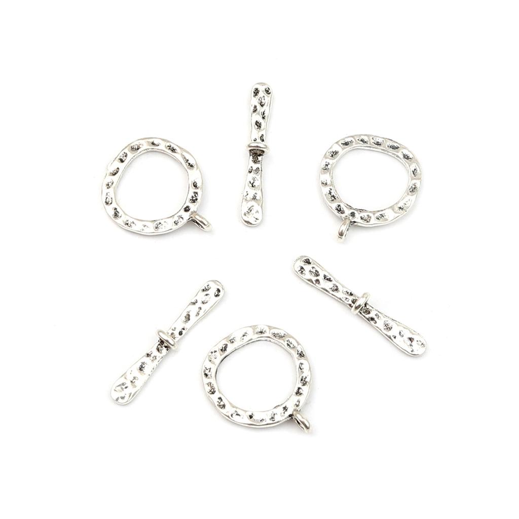 10 Sets OT Toggle-Verschlüsse Verbinder Kreisring Antik-Kupfer Kreisring Für DIY Handgemacht Halskette Schmuckzubehör