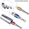 3pcs Socket Adapters, Steel Hex Shank Square Head Socket Bits, Wrench Conversion Tool for Power Drills, Home and Auto Repair Tools