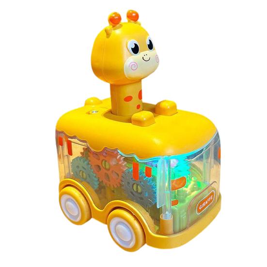 

Press Go Прозрачный кузов автомобиля Интерактивная светящаяся игрушка из АБС-пластика Веселая и обучающая автомобильная игрушка Deer