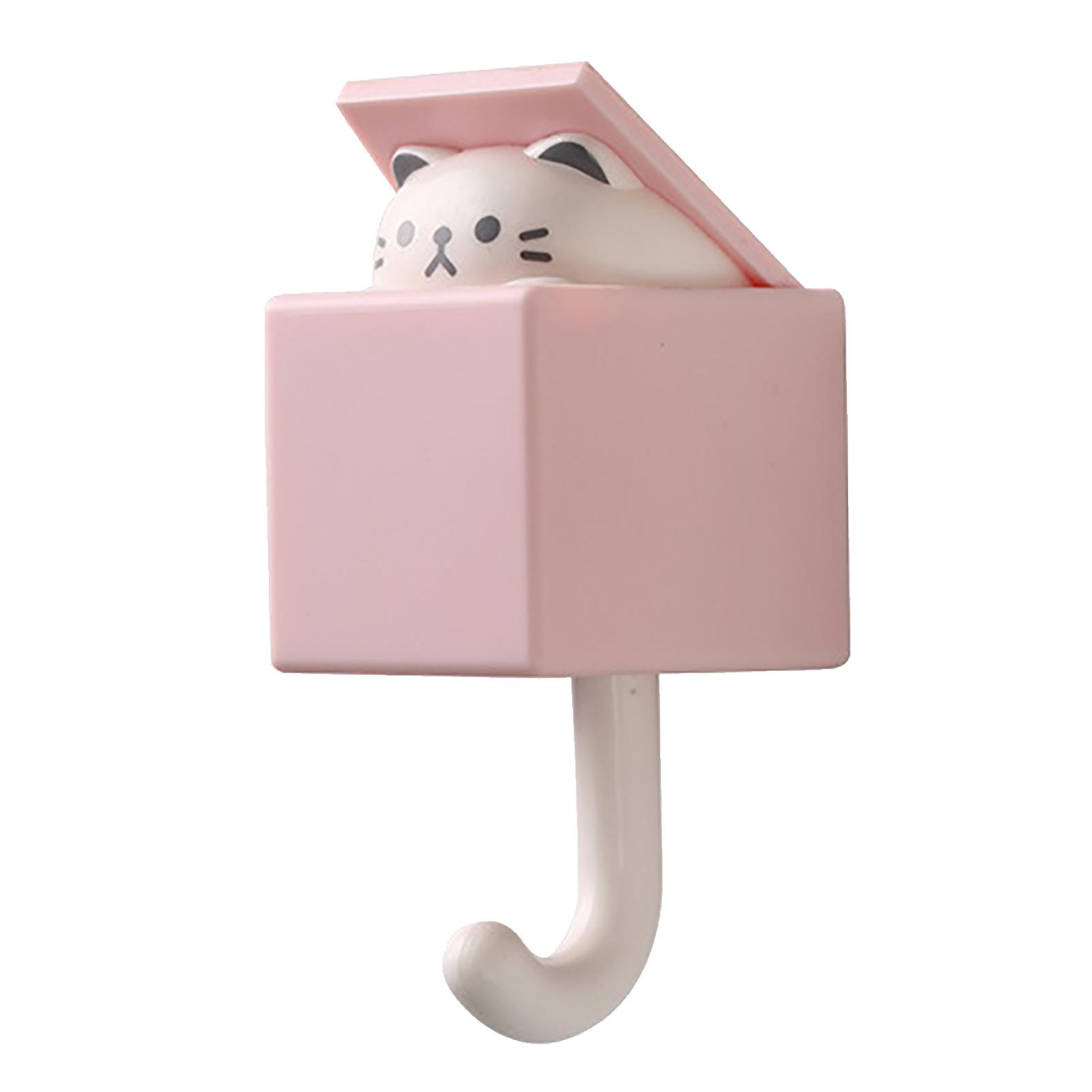 

Cute Animal Hook Adhesive Wall Mount Cartoon Hook 3.3lb Bearing Capacity Coat Hook Multipurpose Key розовый