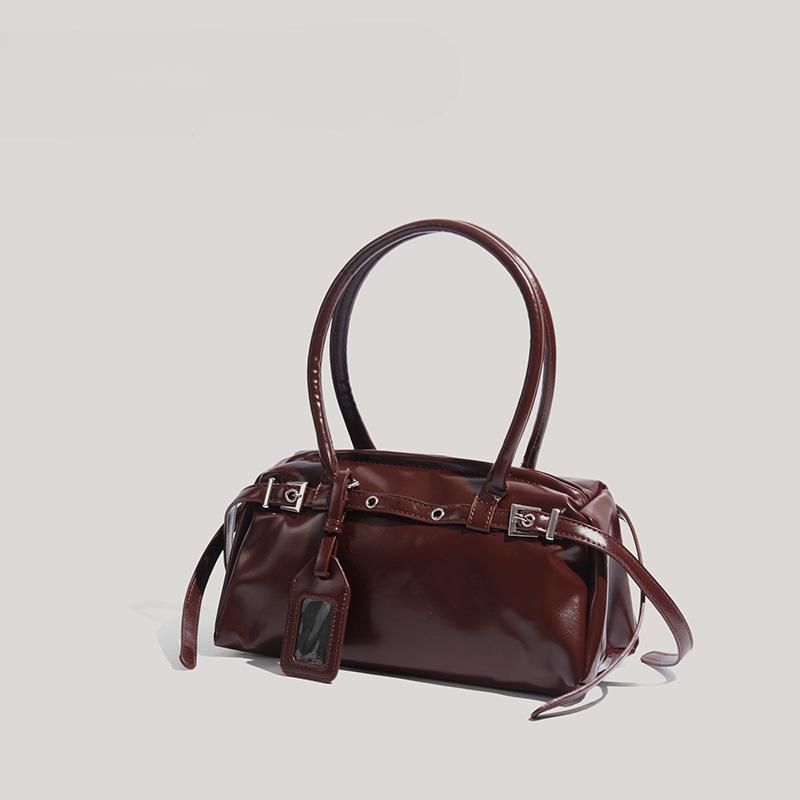 Niche Design Retro Motorcycle Trend Cool Belt Decorative Handbag Sausage Bag Small Bag