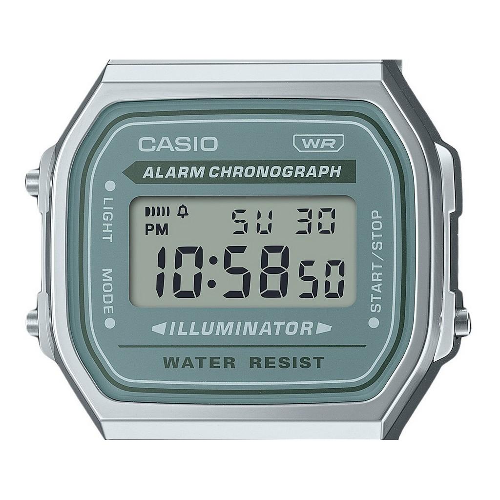 Casio Ceas de bărbați vintage digital cu brățară din oțel inoxidabil cuarț A168WA-3A