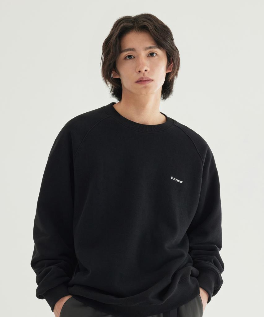 COVERNAT Small Logo Fleece-Lined Sweatshirt Black