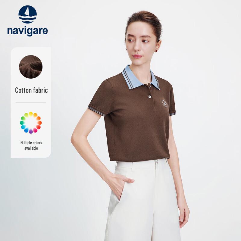 Navigare Women s Color-Block Polo Knit Top XL