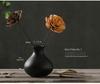 Zen Style Black Ceramic Mini Vase for Dried Flowers – Retro Chinese/Japanese Decor Ornament