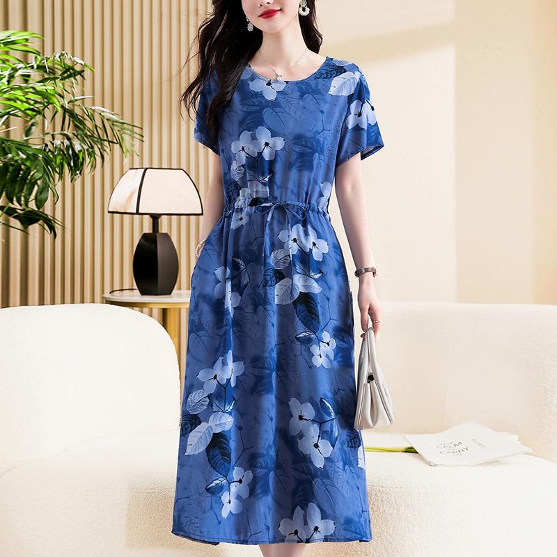 Elegant Women's Summer Dress New Casual Slim Short Sleeve Long Dress Korean Style Slim Vintage Clothes Buy cheaply on Joom Elegant Women's Summer Dress New Casual Slim Short Sleeve Long Dress Korean Style Slim Vintage Clothes Buy cheaply on Joom