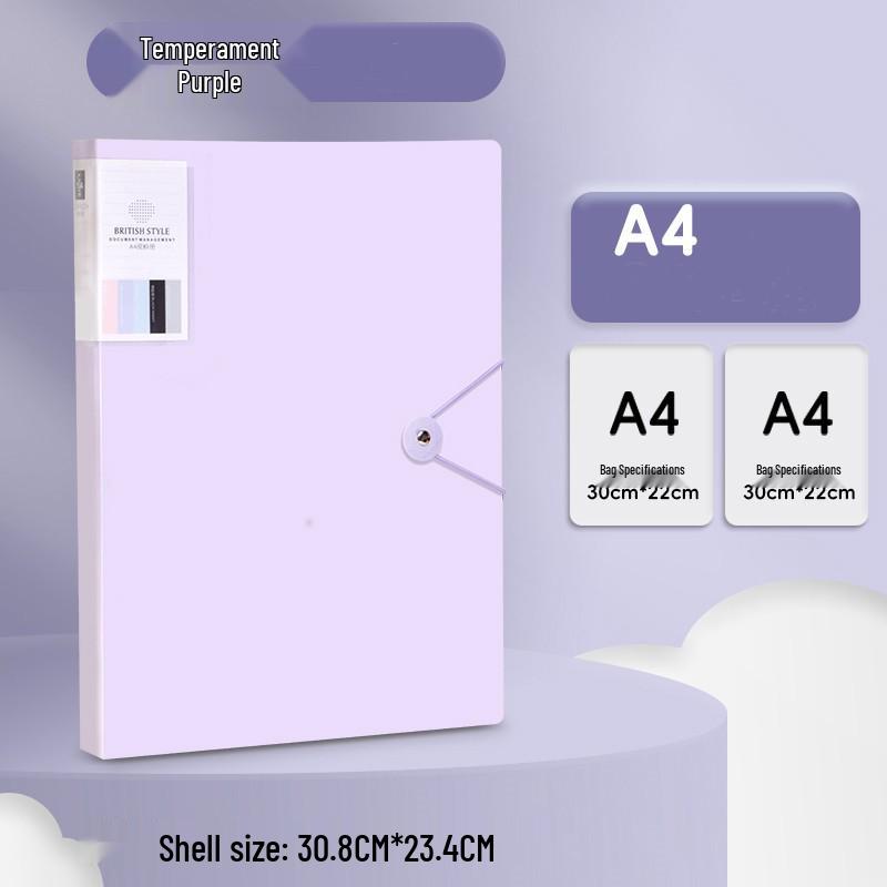Morandi A4 Transparent Document Holder for Students and Professionals