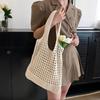 Women Crochet Tote Bag Hollow Beach Bag Large Capacity Handbag  Knitted Shoulder Bag Shopping Bag For Travel Vacation