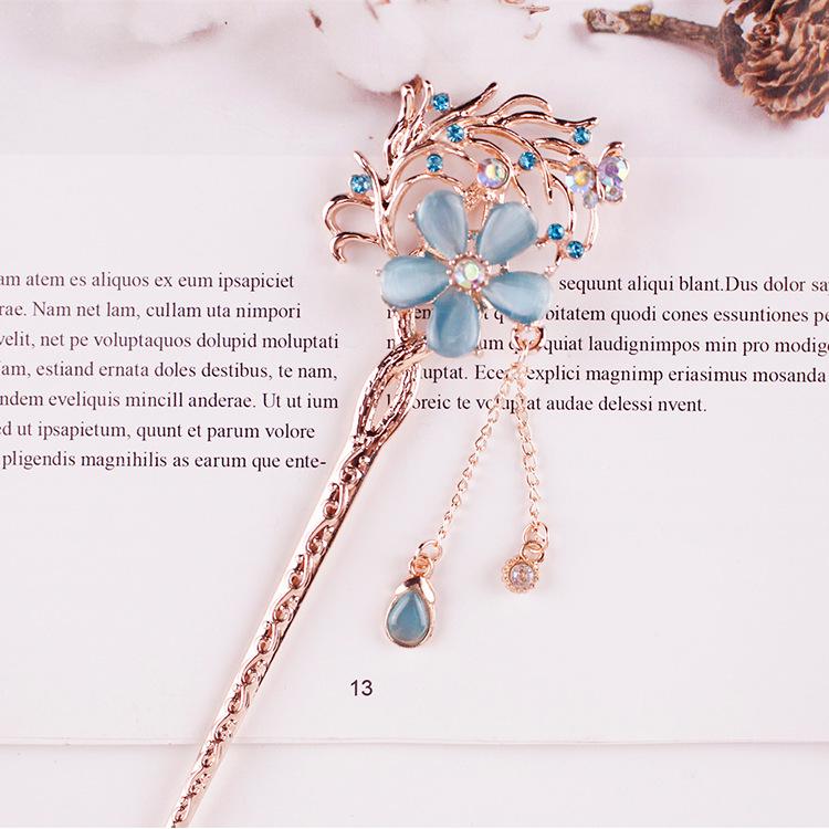 Women's 2026 Spring/Summer Chinese Tassel Alloy Hairpin - Qipao Hair Accessories