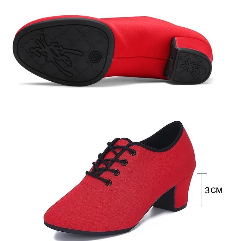 Comfort Latin Dance Shoes Woman Teacher Adult Oxford Shoes Modern Square Ballroom Canvas Women Shoes Comfortable Sneakers Female