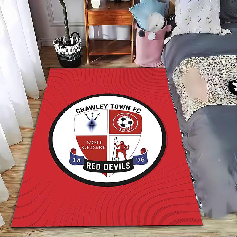 Crawley Town FC Red Carpet Suitable As a Non-slip Mat for the Living Room or Bedroom Sofa