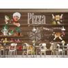 Pizza Wall Mural Restaurant Wallpaper For Fast Food Shop Pizza Posters Wallpaper 3d Pizza Mural