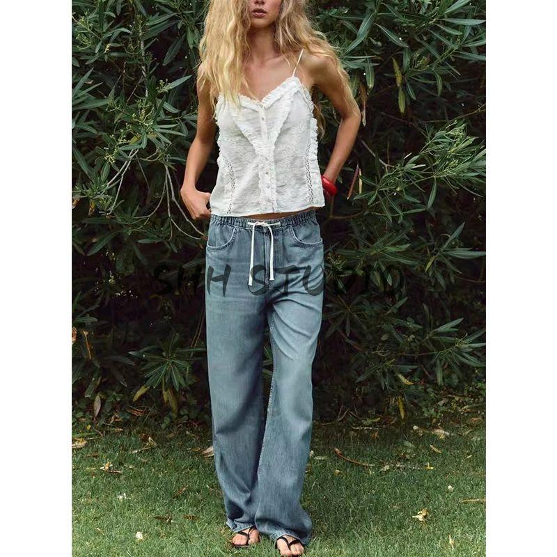 Spring New Women's Clothing Pure Desire Style Laminated Decoration Embroider Cotton Tulle Sling Tops 0881073