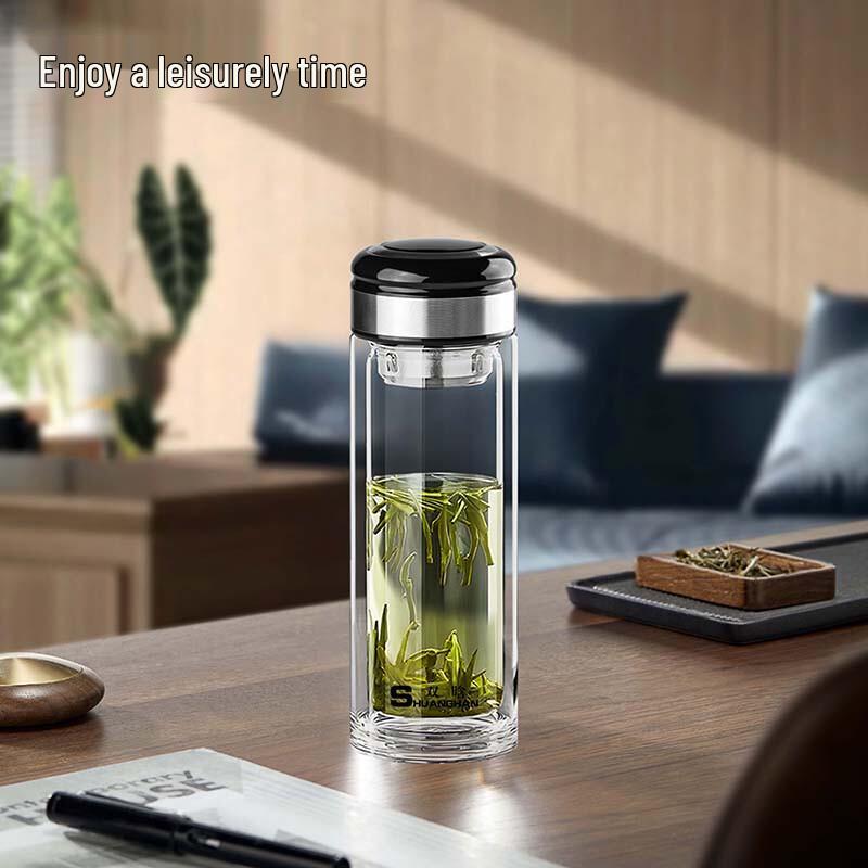 Shuanghan Double-Layer Borosilicate Glass Insulated Mug
