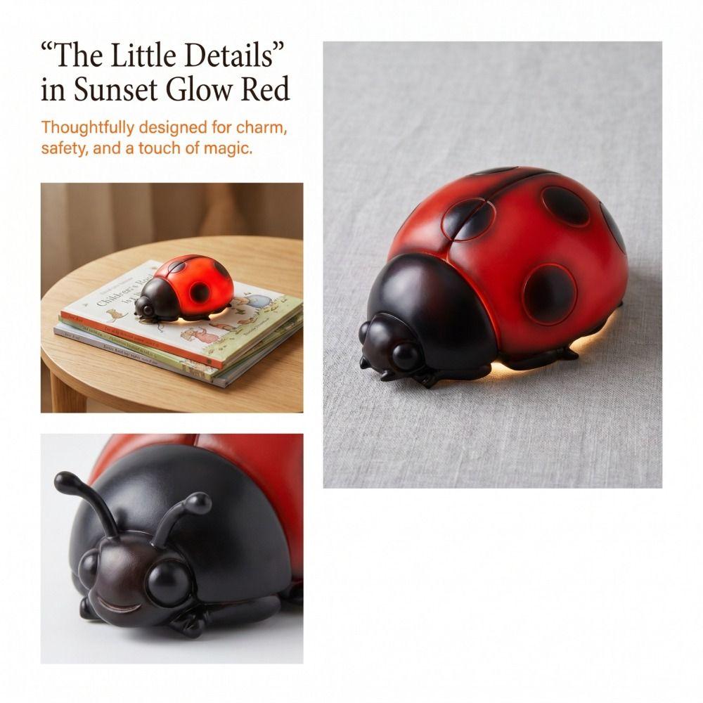 LED Glow Glowing Ladybug Night Light Modern Minimalist Style LED Night Light  Night Light
