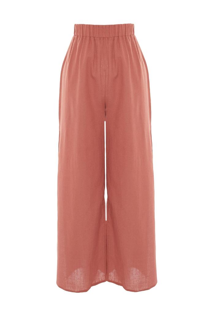 Women's Style Trousers Cinnamon Woven 100% Cotton Trousers