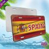 D-Flach-PC-Aluminium-Metallschild mit UV-bedrucktem Spanienflaggen-Design xcmxin Wandmontierte Dekorative Plakette für Innen